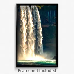 Pixel Art Poster - Acclaimed Falls (8 Bit Psychedelic Trippy Video Game Print)