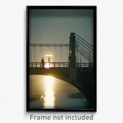 Pixel Art Poster - Dim Bridge (8 Bit Psychedelic Trippy Weird Video Game Print)