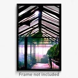 Pixel Art Poster - Thick Greenhouse (8 Bit Psychedelic Trippy Video Game Print)