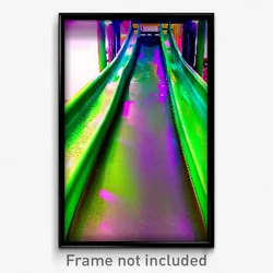 Pixel Art Poster - Slimy Slide (8 Bit Psychedelic Trippy Weird Video Game Print)
