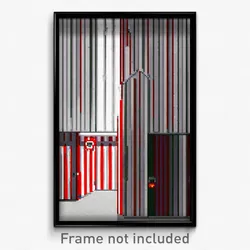 Pixel Art Poster - Striped Stable (8 Bit Psychedelic Trippy Video Game Print)