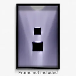 Pixel Art Poster - Silver Square (8 Bit Psychedelic Trippy Video Game Print)