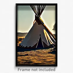 Pixel Art Poster - Unkempt Tepee (8 Bit Psychedelic Trippy Video Game Print)