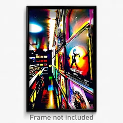 Pixel Art Poster - Incredible Vinyl (8 Bit Psychedelic Trippy Video Game Print)