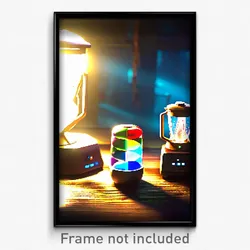Pixel Art Poster - Enchanting Blender (8 Bit Psychedelic Video Game Print)
