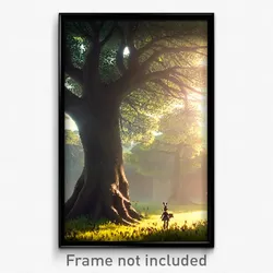 Pixel Art Poster - Imaginary Copse (8 Bit Psychedelic Trippy Video Game Print)