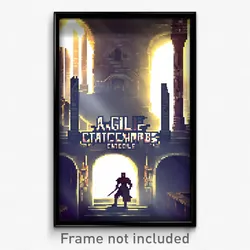 Pixel Art Poster - Agile Catacombs (8 Bit Psychedelic Trippy Video Game Print)