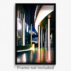 Pixel Art Poster - Whopping Modern Architecture (8 Bit Video Game Print)