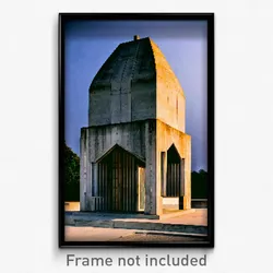 Pixel Art Poster - Concrete Mausoleum (8 Bit Psychedelic Video Game Print)