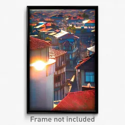 Pixel Art Poster - Wild Rooftops (8 Bit Psychedelic Trippy Video Game Print)