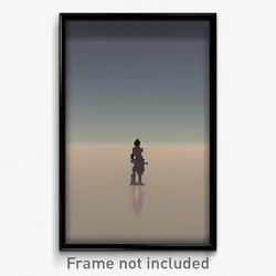 Pixel Art Poster - Flat Outland (8 Bit Psychedelic Trippy Video Game Print)