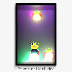 Pixel Art Poster - Little Crown (8 Bit Psychedelic Trippy Video Game Print)