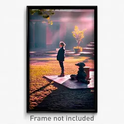 Pixel Art Poster - Striking Yard (8 Bit Psychedelic Trippy Video Game Print)