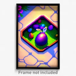 Pixel Art Poster - Square Easter (8 Bit Psychedelic Trippy Video Game Print)