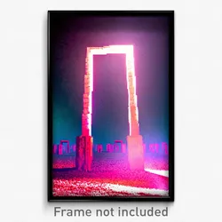 Pixel Art Poster - Rosy Henge (8 Bit Psychedelic Trippy Weird Video Game Print)