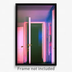 Pixel Art Poster - Squiggly Door (8 Bit Psychedelic Trippy Video Game Print)