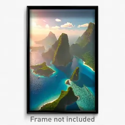 Pixel Art Poster - Gregarious Archipelago (8 Bit Psychedelic Video Game Print)