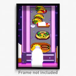 Pixel Art Poster - Accurate Tacos (8 Bit Psychedelic Trippy Video Game Print)