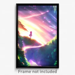 Pixel Art Poster - Cavernous Anime (8 Bit Psychedelic Trippy Video Game Print)
