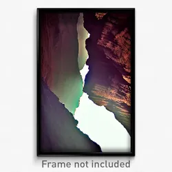 Pixel Art Poster - Muted Canyon (8 Bit Psychedelic Trippy Video Game Print)