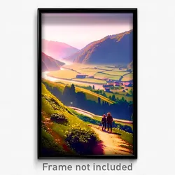 Pixel Art Poster - Adorable Valley (8 Bit Psychedelic Trippy Video Game Print)