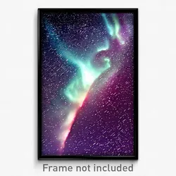 Pixel Art Poster - Arctic Galaxy (8 Bit Psychedelic Trippy Video Game Print)