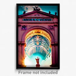 Pixel Art Poster - Angelic Vienna (8 Bit Psychedelic Trippy Video Game Print)
