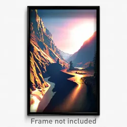 Pixel Art Poster - Majestic Pass (8 Bit Psychedelic Trippy Video Game Print)