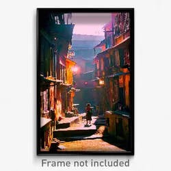 Pixel Art Poster - Striking Slum (8 Bit Psychedelic Trippy Video Game Print)