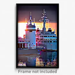 Pixel Art Poster - Zealous Ferry (8 Bit Psychedelic Trippy Video Game Print)