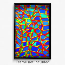 Pixel Art Poster - Multicolored Muster (8 Bit Psychedelic Video Game Print)