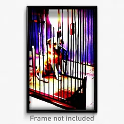 Pixel Art Poster - Wild Kennel (8 Bit Psychedelic Trippy Weird Video Game Print)