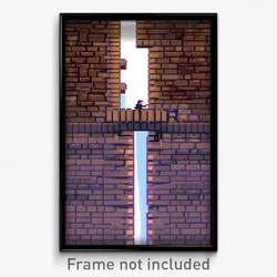 Pixel Art Poster - Gigantic Brickyard (8 Bit Psychedelic Video Game Print)