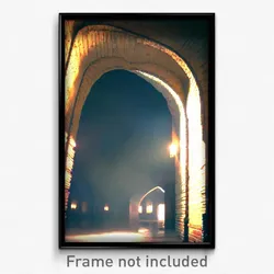 Pixel Art Poster - Old Fashioned Arch (8 Bit Psychedelic Video Game Print)