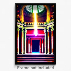 Pixel Art Poster - Lavish Cistern (8 Bit Psychedelic Trippy Video Game Print)