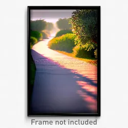 Pixel Art Poster - Stark Path (8 Bit Psychedelic Trippy Weird Video Game Print)