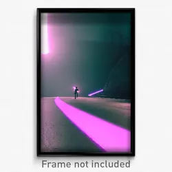 Pixel Art Poster - Virtual Switchback (8 Bit Psychedelic Video Game Print)