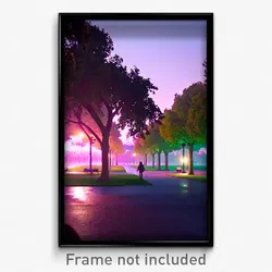 Pixel Art Poster - Silent Park (8 Bit Psychedelic Trippy Weird Video Game Print)