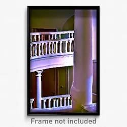 Pixel Art Poster - Curvy Balustrade (8 Bit Psychedelic Trippy Video Game Print)