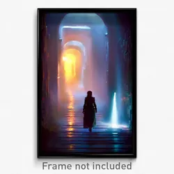 Pixel Art Poster - Mysterious Passage (8 Bit Psychedelic Video Game Print)