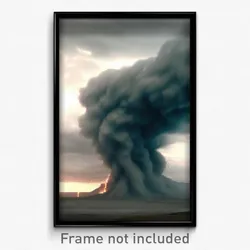 Pixel Art Poster - Rough Tornado (8 Bit Psychedelic Trippy Video Game Print)