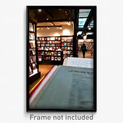 Pixel Art Poster - Dreary Book Store (8 Bit Psychedelic Trippy Video Game Print)