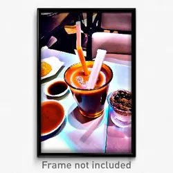 Pixel Art Poster - Large Thai Tea (8 Bit Psychedelic Trippy Video Game Print)