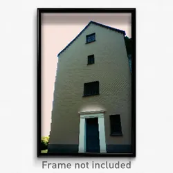 Pixel Art Poster - Rectangular Parsonage (8 Bit Psychedelic Video Game Print)