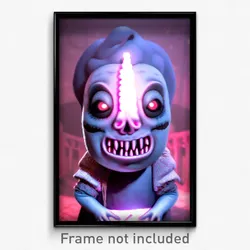 Pixel Art Poster - Cute Grotesque (8 Bit Psychedelic Trippy Video Game Print)