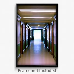 Pixel Art Poster - Hard To Find Hallway (8 Bit Psychedelic Video Game Print)