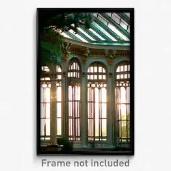 Pixel Art Poster - Lavish Conservatory (8 Bit Psychedelic Video Game Print)