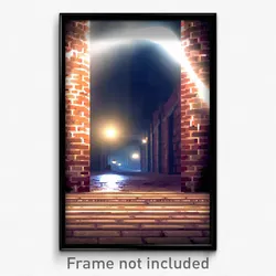 Pixel Art Poster - Made Up Brickyard (8 Bit Psychedelic Trippy Video Game Print)