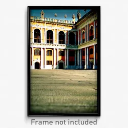 Pixel Art Poster - Deserted Palace (8 Bit Psychedelic Trippy Video Game Print)