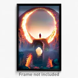 Pixel Art Poster - Magnificent Hollow (8 Bit Psychedelic Video Game Print)